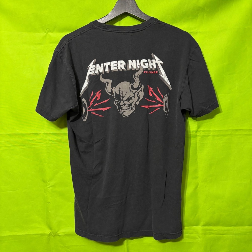 Metallica Enter Night Pilsner T-Shirt Mens Medium Black Arrogant Tee